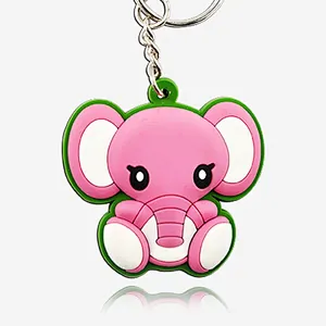 Elephant Shape Animal Design Creative Cartoon Souvenirs Gifts Pvc Keychain