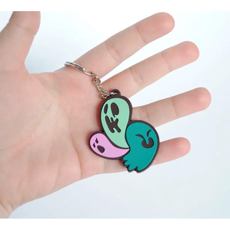 custom shaped Pumpkin Bat Ghost Soft Keyring Halloween party pendants Soft Rubber Pvc Halloween Keychain