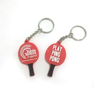 Designer Ping Pong Paddle Table Tennis Custom pvc keychain