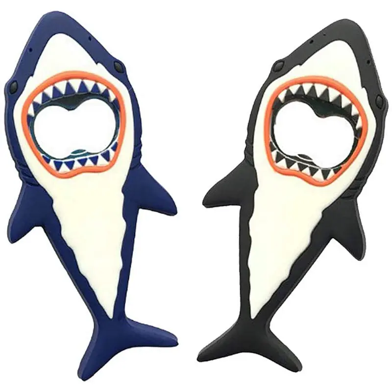 Popular 2D Plastic Bottle Opener Cute Cartoon Shark Bottle Opener