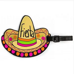 Mexican Fiesta hat travel bag luggage Tag accessories