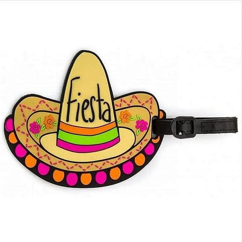Mexican Fiesta hat travel bag luggage Tag accessories