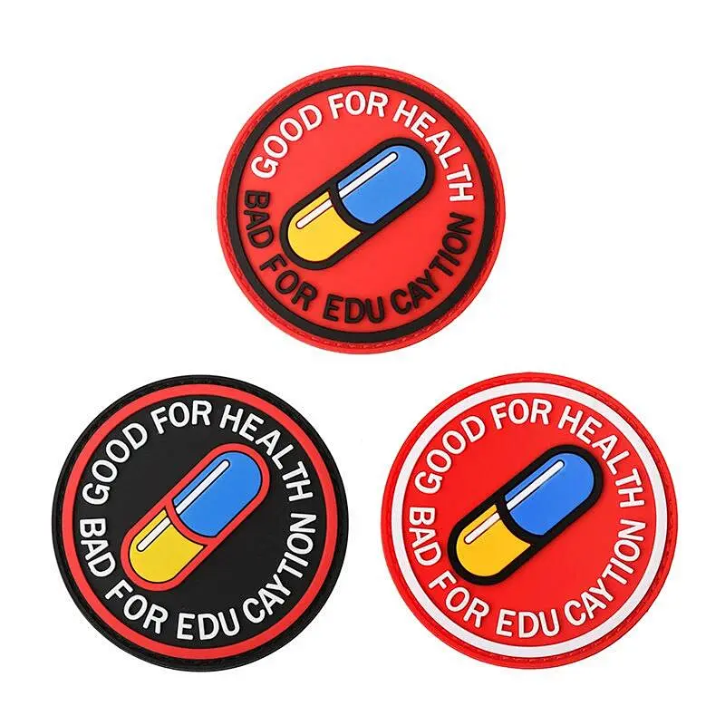PVC Medicine Pill Patches badges for jacket