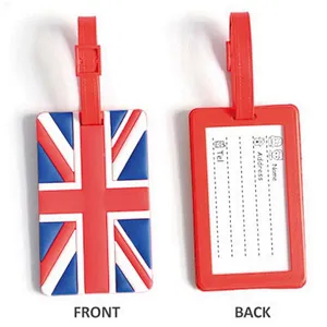 New National Flag Luggage Tag PVC ID Address Holder Baggage Label Travel Accessories Bag Portable Traveling Tags