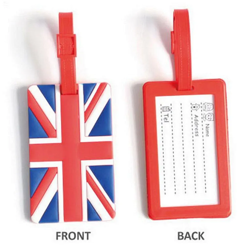 New National Flag Luggage Tag PVC ID Address Holder Baggage Label Travel Accessories Bag Portable Traveling Tags