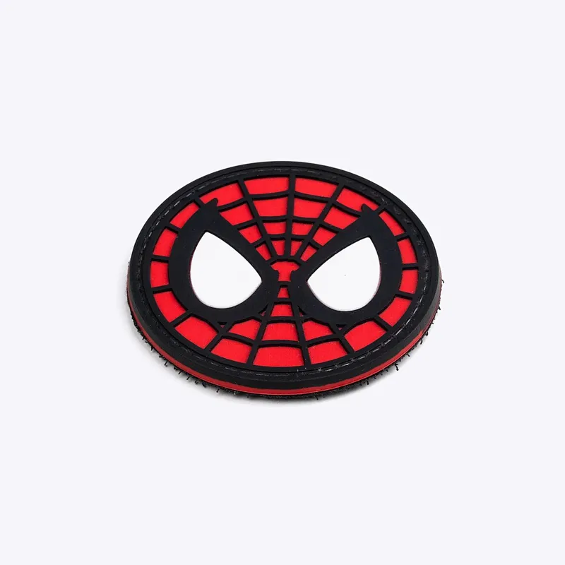 Spiderman Eyes Head Morale Patch PVC Hook & Loop Reflective patches