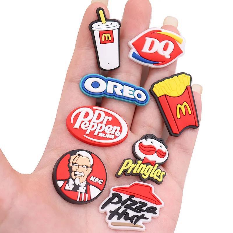 PVC Fridge Magnetic Sticker Food Pizza Coke Fries Burgers Refrigerator Magnets