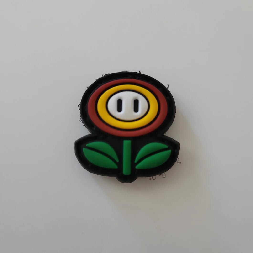 Fire Flower PVC Cat Eye Morale Patch