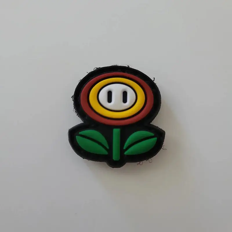 Fire Flower PVC Cat Eye Morale Patch