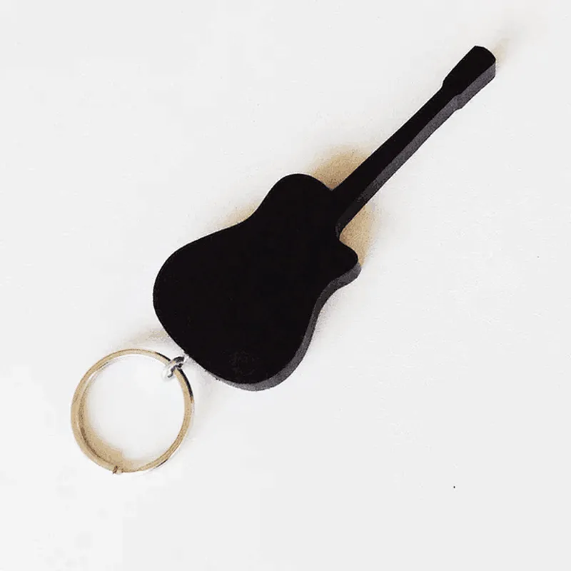 Custom Guitar High Quality 2d Rubber Pvc Keychain