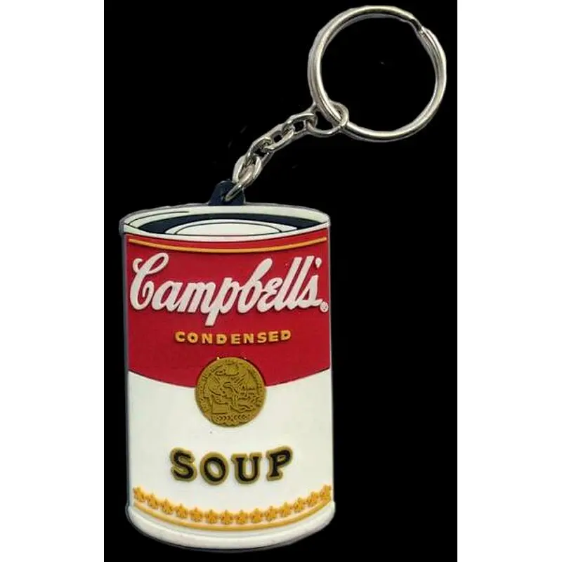 2D soup keychain Flexible rubber Soft PVC keychain