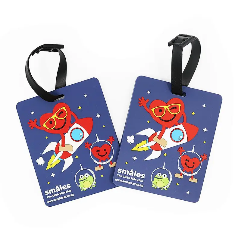 China Soft Pvc Luggage Tag Soft Letters Travel Passport Holder Luggage Tag