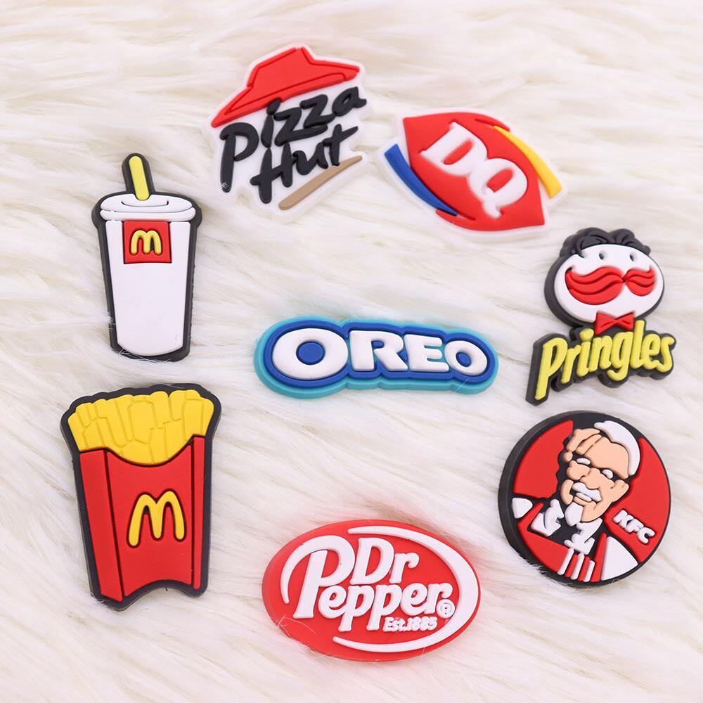 PVC Fridge Magnetic Sticker Food Pizza Coke Fries Burgers Refrigerator Magnets