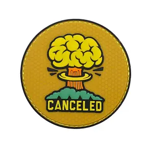 Customizable Washable PVC Patch With Iron-On Backing Mushroom Cloud Patch