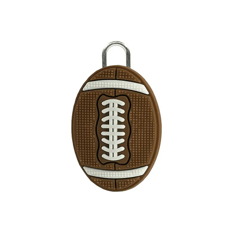 PVC Zipper Pull Puller End Basketball football shape Zipper Sliders