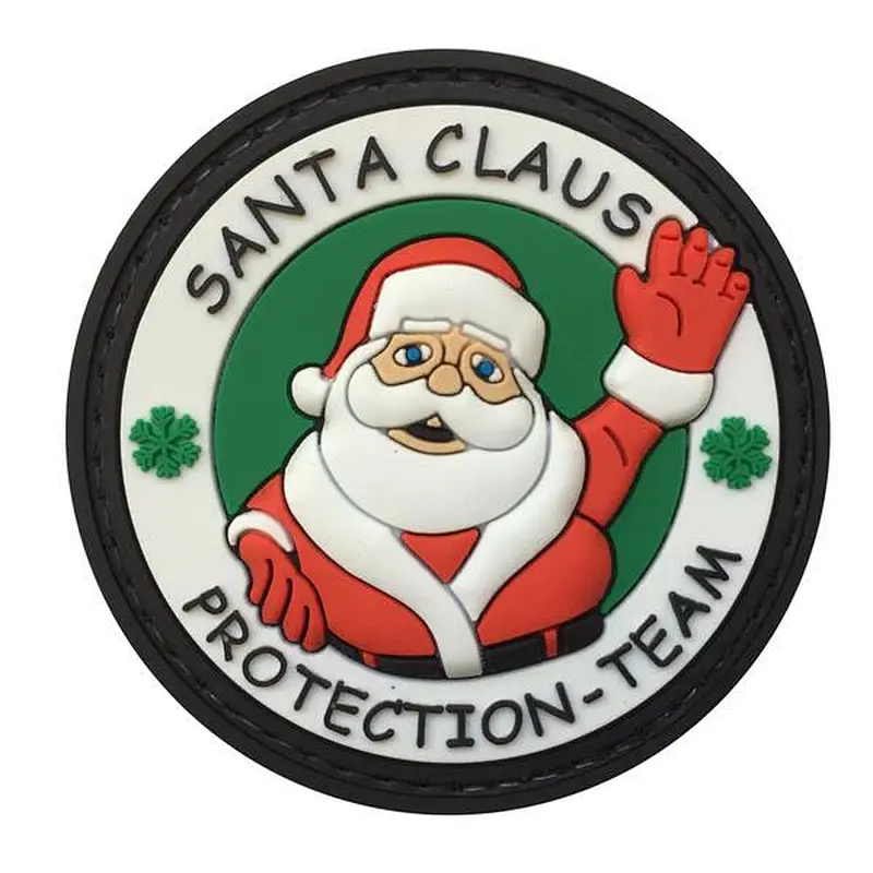 Santa Claus Protection Team Funny Morale PVC Patch