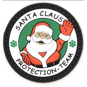 Santa Claus Protection Team Funny Morale PVC Patch