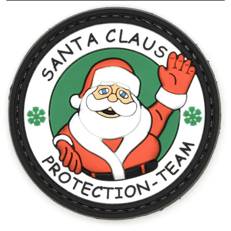 Santa Claus Protection Team Funny Morale PVC Patch