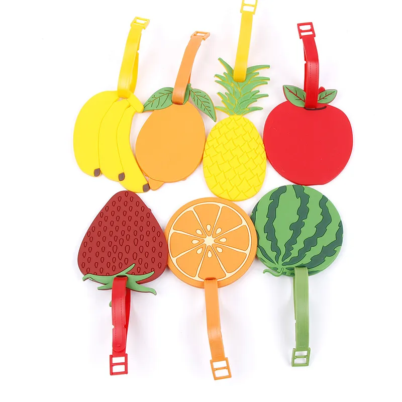 Custom Soft Pvc Name Luggage Tag With Fruits Shape