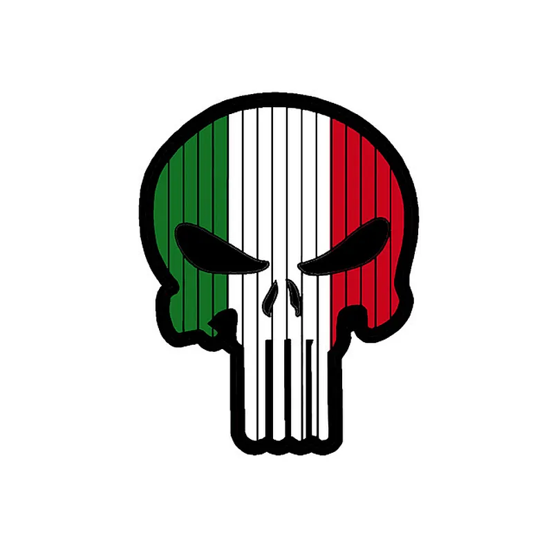 Italian flag Skull Punisher PVC Patch