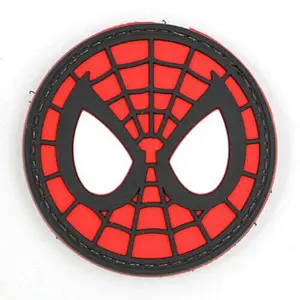 Spiderman Eyes Head Morale Patch PVC Hook & Loop Reflective patches