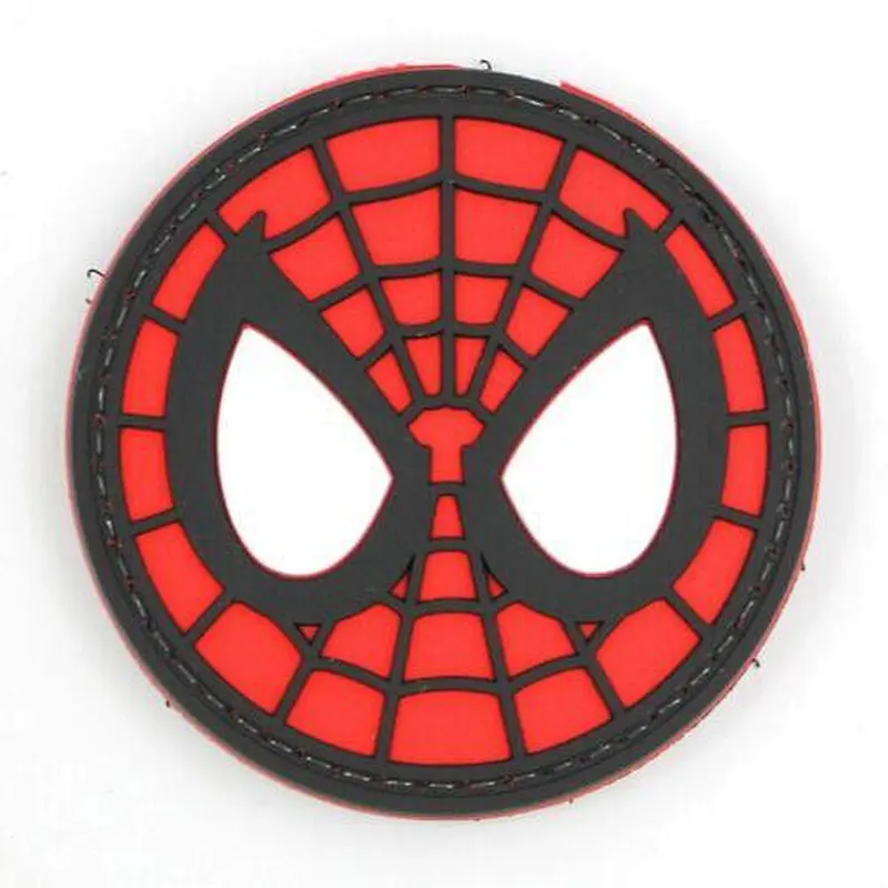 Spiderman Eyes Head Morale Patch PVC Hook & Loop Reflective patches