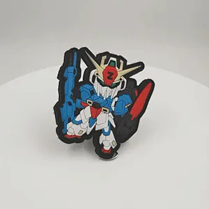Custom Soft Pvc 2d&3d Patch Embossed Customized High Quality Robot Design Rubber Patch Hook