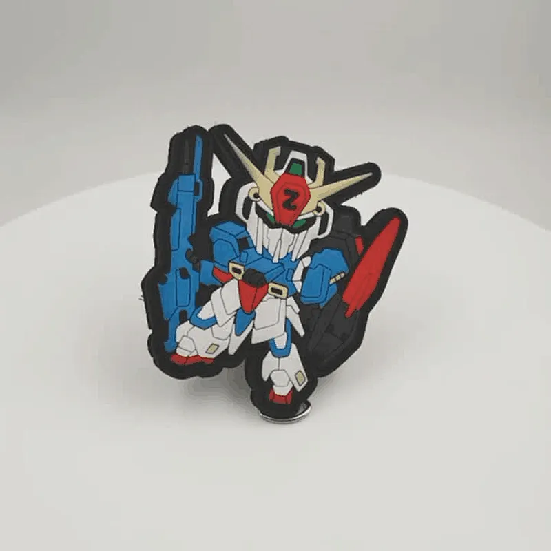 Custom Soft Pvc 2d&3d Patch Embossed Customized High Quality Robot Design Rubber Patch Hook