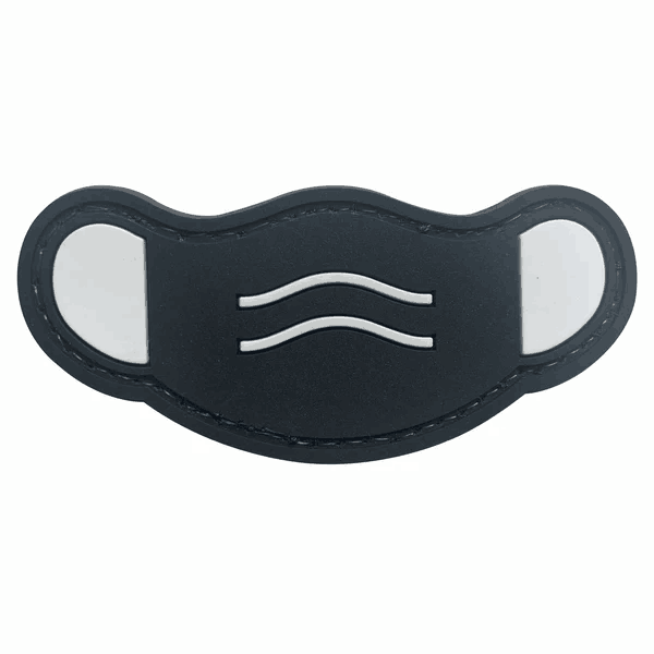 Mask rubber PVC Hook Back Patch