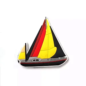 Eco-friendly High Quality Cute Tourist Souvenir Boat Shaped Soft Pvc Fridge Magnets