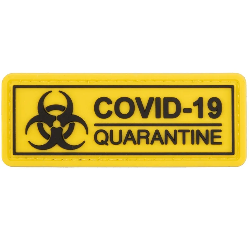 3D COVID-19 Quarantine pvc Patch