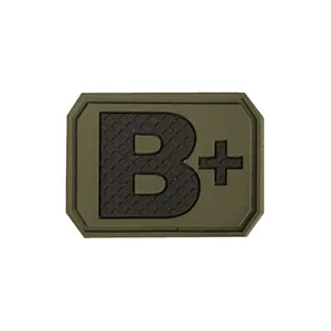 3D PVC Army Military Blood Type Patch