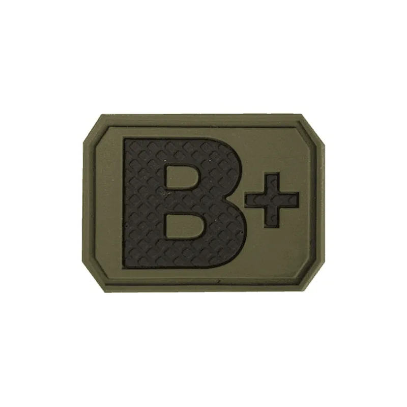 3D PVC Army Military Blood Type Patch