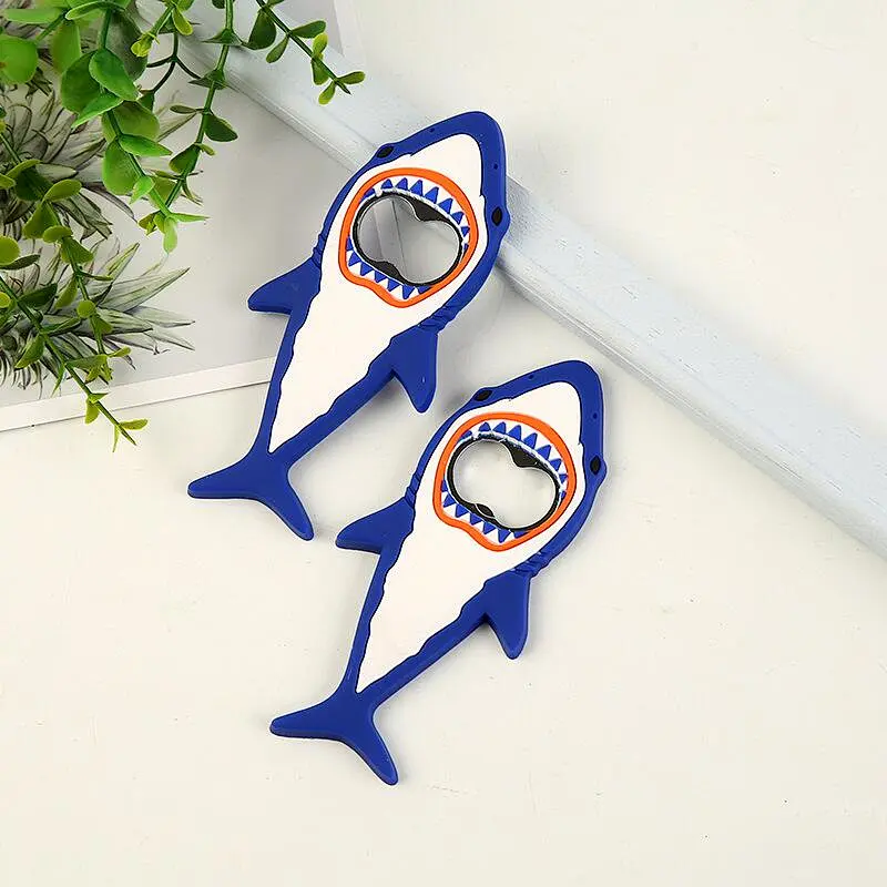 Popular 2D Plastic Bottle Opener Cute Cartoon Shark Bottle Opener