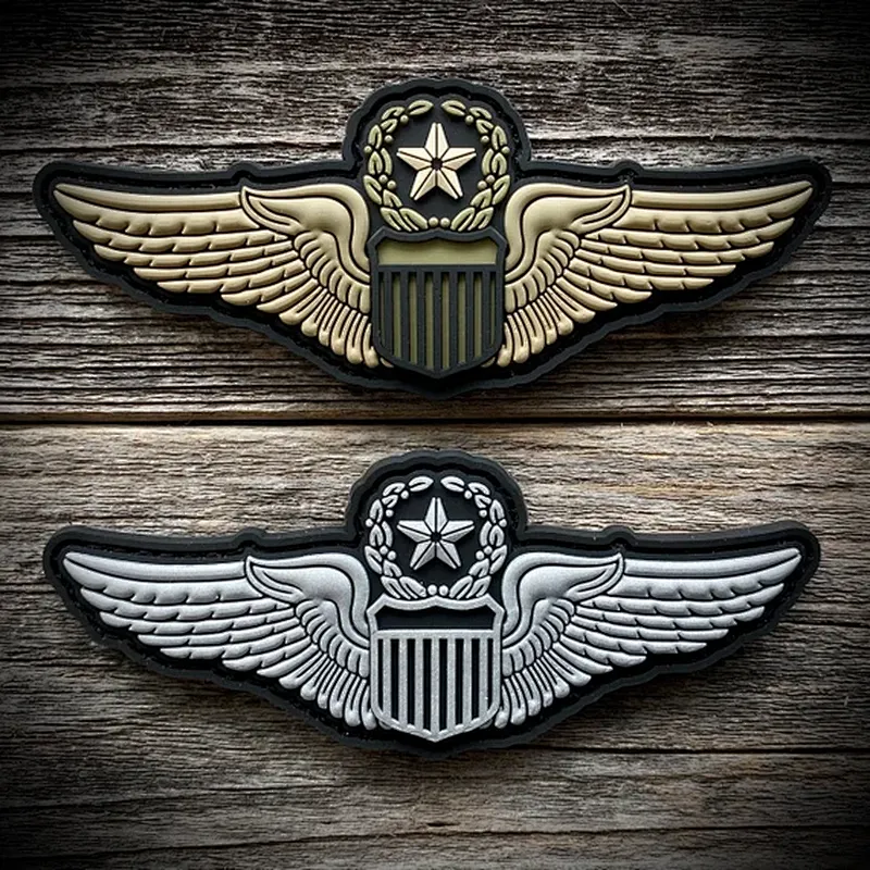 AIR FORCE aviator Badge PVC Patch Pilot Aircrew Wings