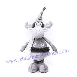 35cm  Grey Christmas deer ab