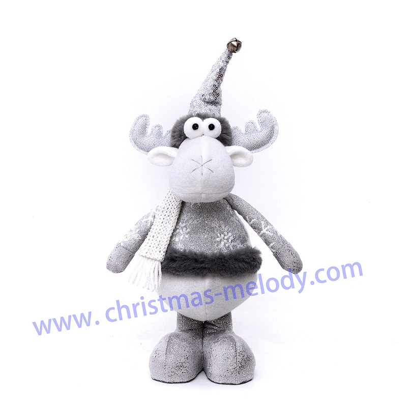 35cm  Grey Christmas deer ab
