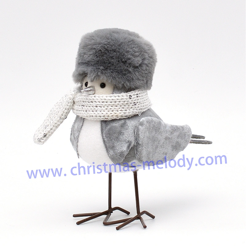 17cm  Grey bird with hat   AB
