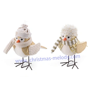 17cm  Golden bird with hat AB