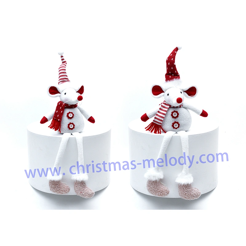 60cm  Red and white sitting soft back mouse AB