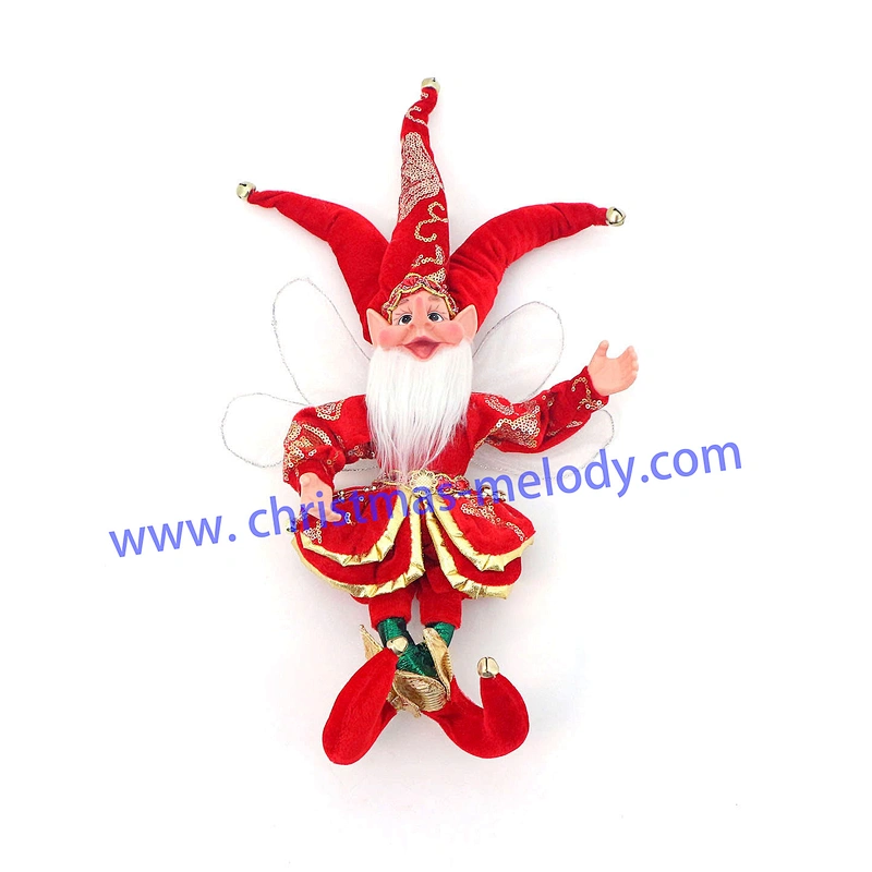 50cm Christmas elves with long nose and wings