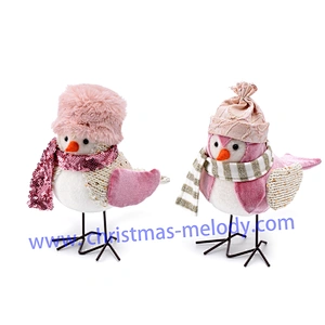 17cm  Pink bird with hat  AB