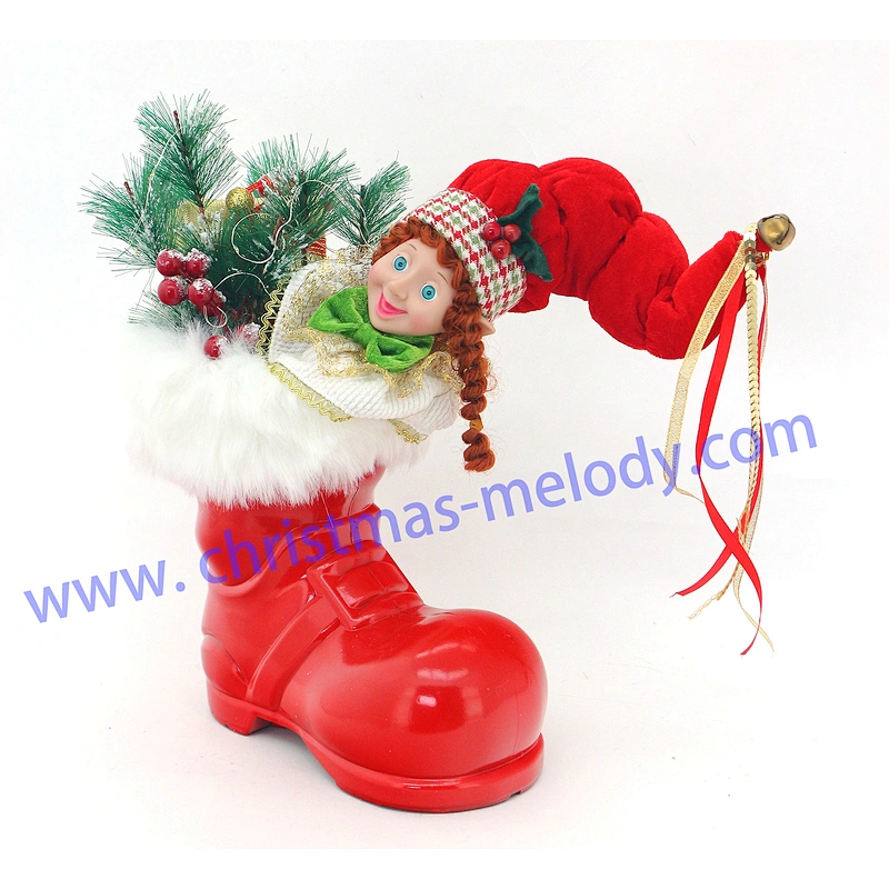 Red boots with light and elf cuttings