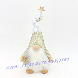 55cm  Golden fairy with feet and lights and big nose