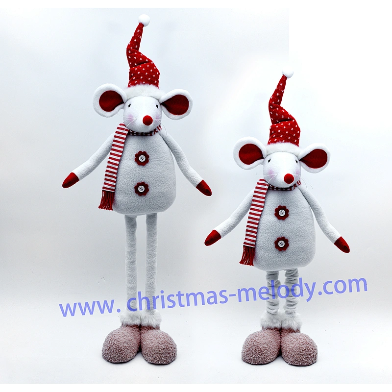87cm  Red and white retractable mouse ab