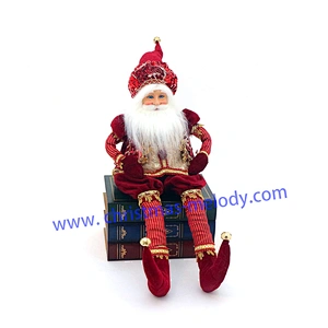 70cm Burgundy Sitting elves that can pose