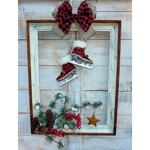 20*20cm Ice skate wreath  ice skate door hanger  ice skate decor