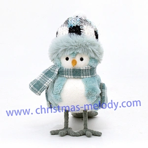 15cm  Blue bird with hat  AB