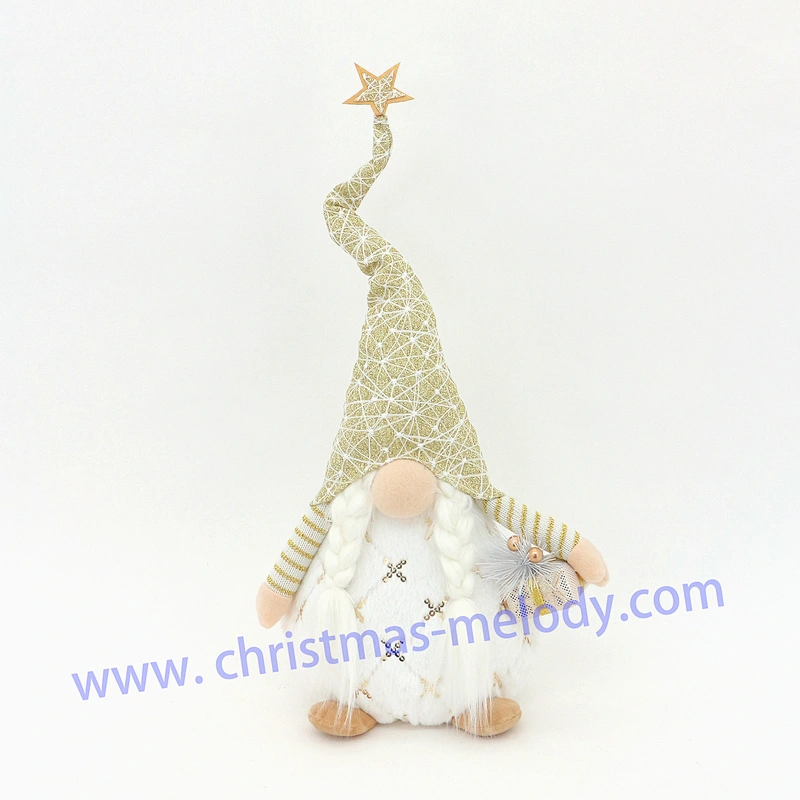 55cm  Golden fairy with feet and lights and big nose