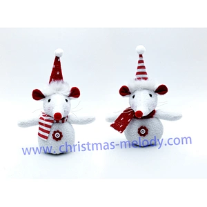 17cm  Red and white small pendant mouse ab